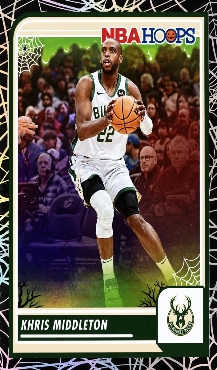 2023 Panini Haunted Hoops Basketball Holo Webs Khris Middleton #73