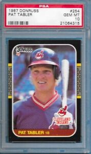 1987 Donruss Baseball Pat Tabler #254 PSA 9