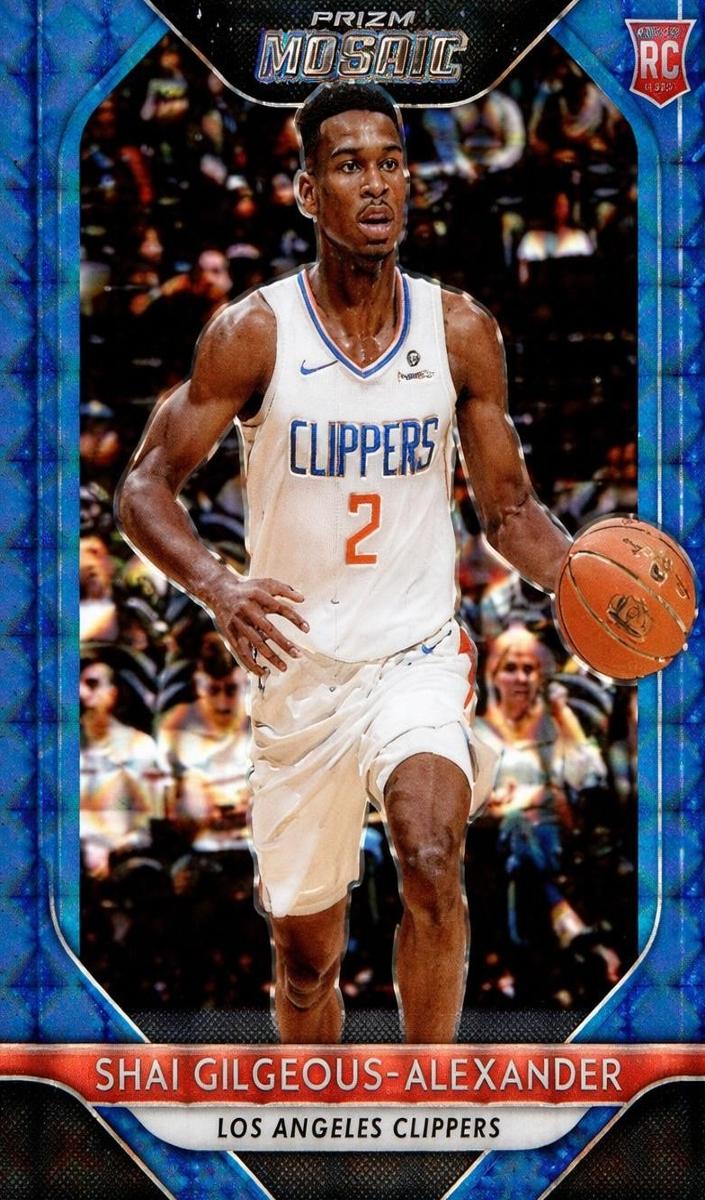 2018 Panini Prizm Mosaic Basketball Blue Mosaic Shai Gilgeous-Alexander #89 PSA 9