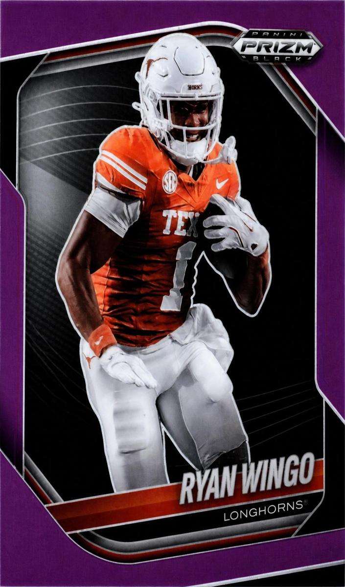 2025 Panini Prizm Black Football Purple Ryan Wingo #176