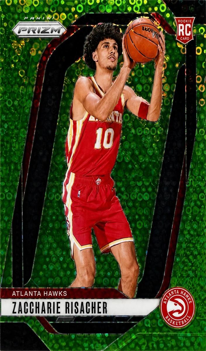 2024 Panini Prizm Basketball Fast Break Neon Green Zaccharie Risacher #265