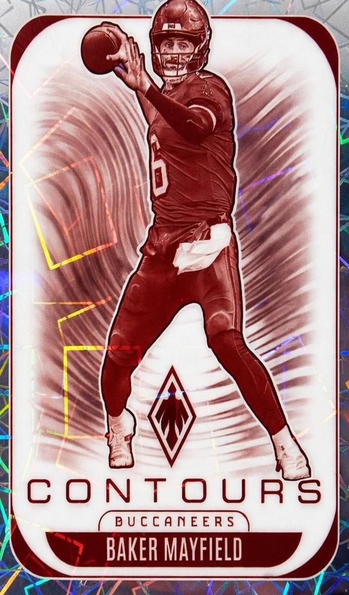 2025 Panini Phoenix Football Silver Lazer Baker Mayfield #30