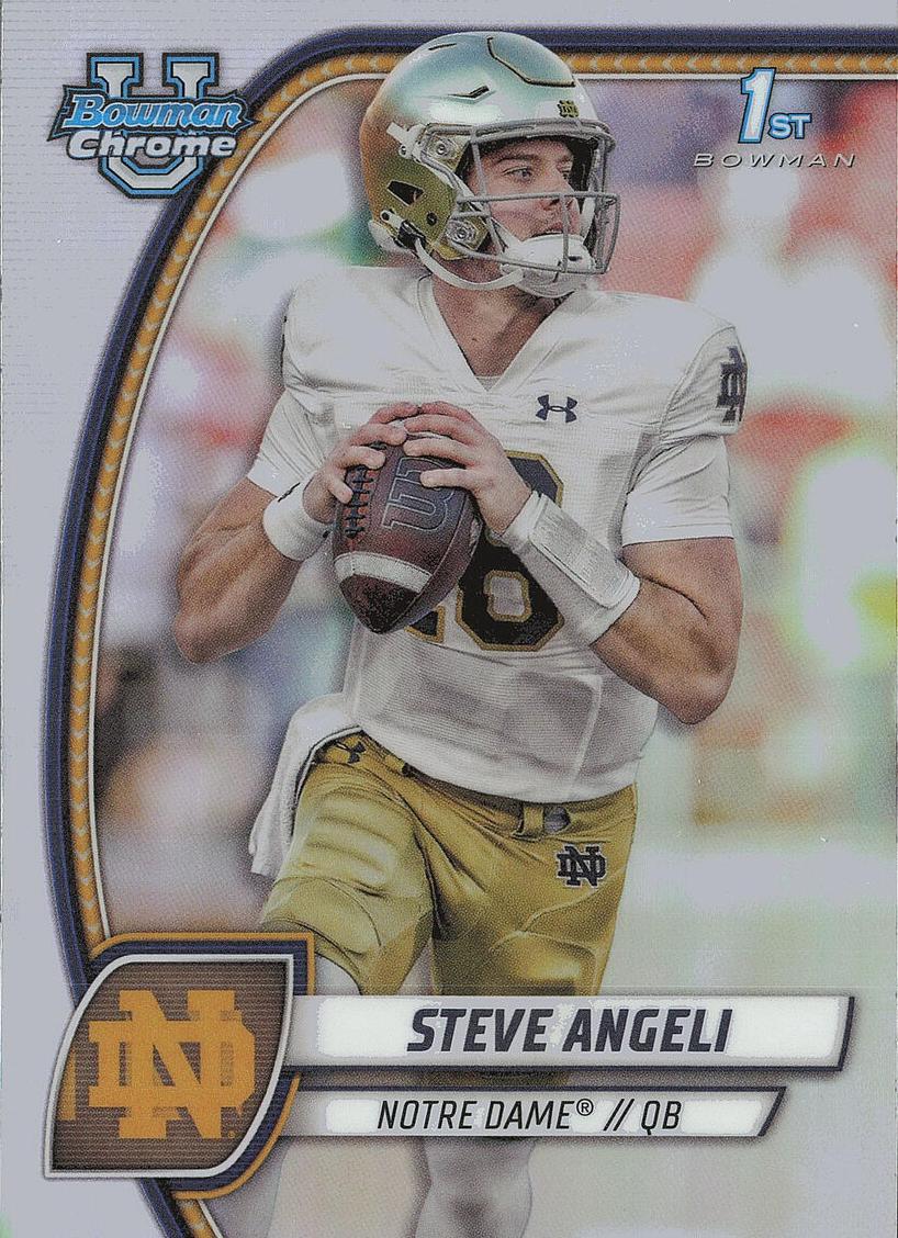2024 Bowman Chrome University Football Refractor Steve Angeli #167