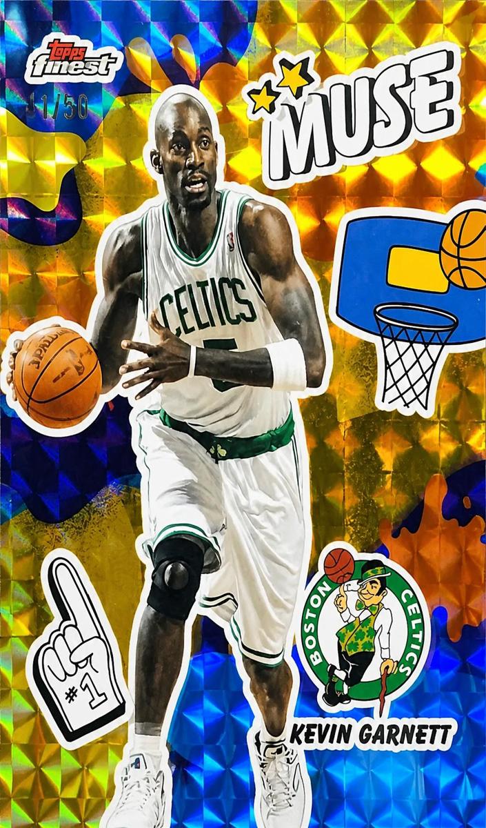 2025 Topps Finest Basketball Gold Geometric Refractor Kevin Garnett #M-6
