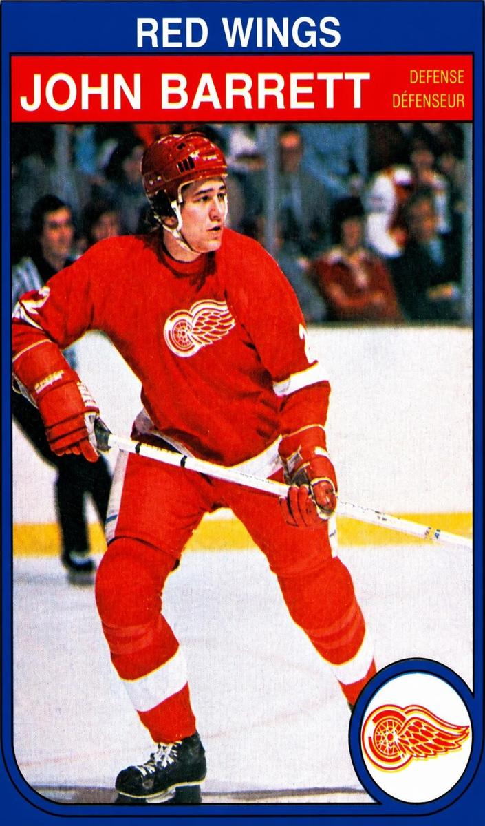 1982 O-Pee-Chee Hockey John Barrett #80 PSA 9