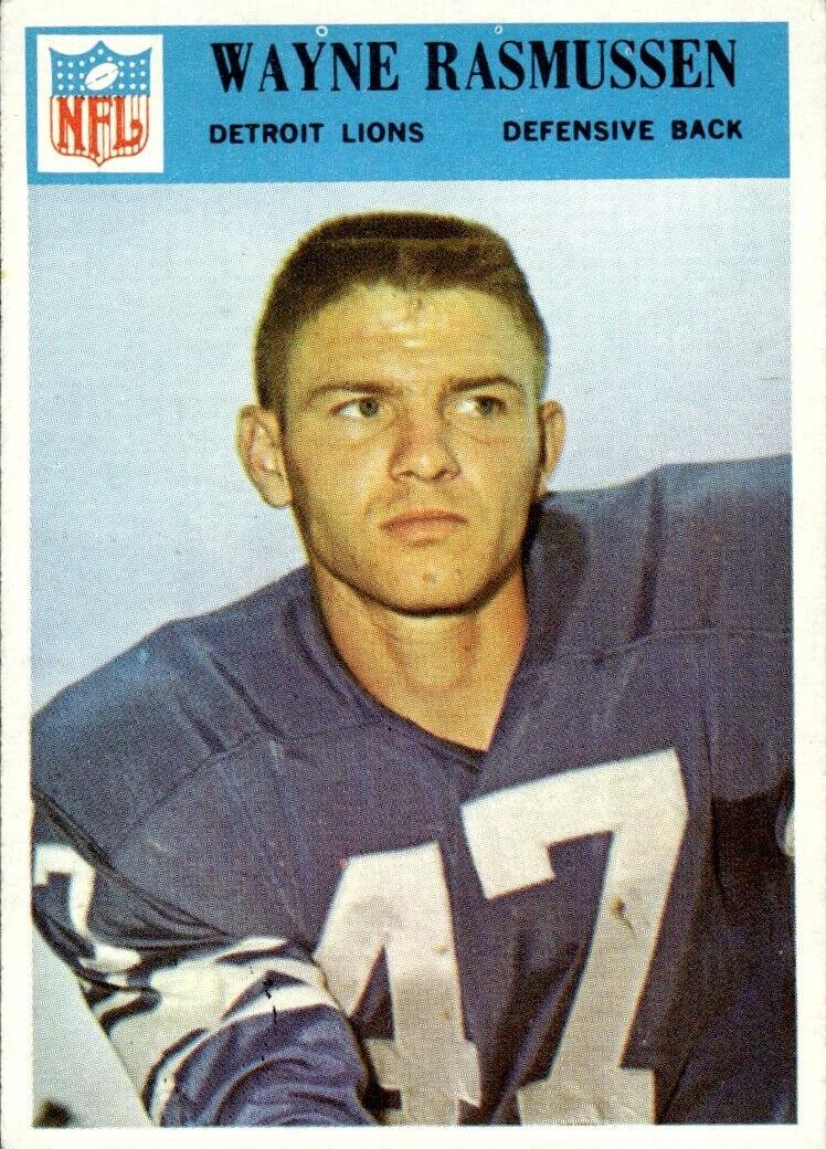 1966 Philadelphia Football Wayne Rasmussen #74