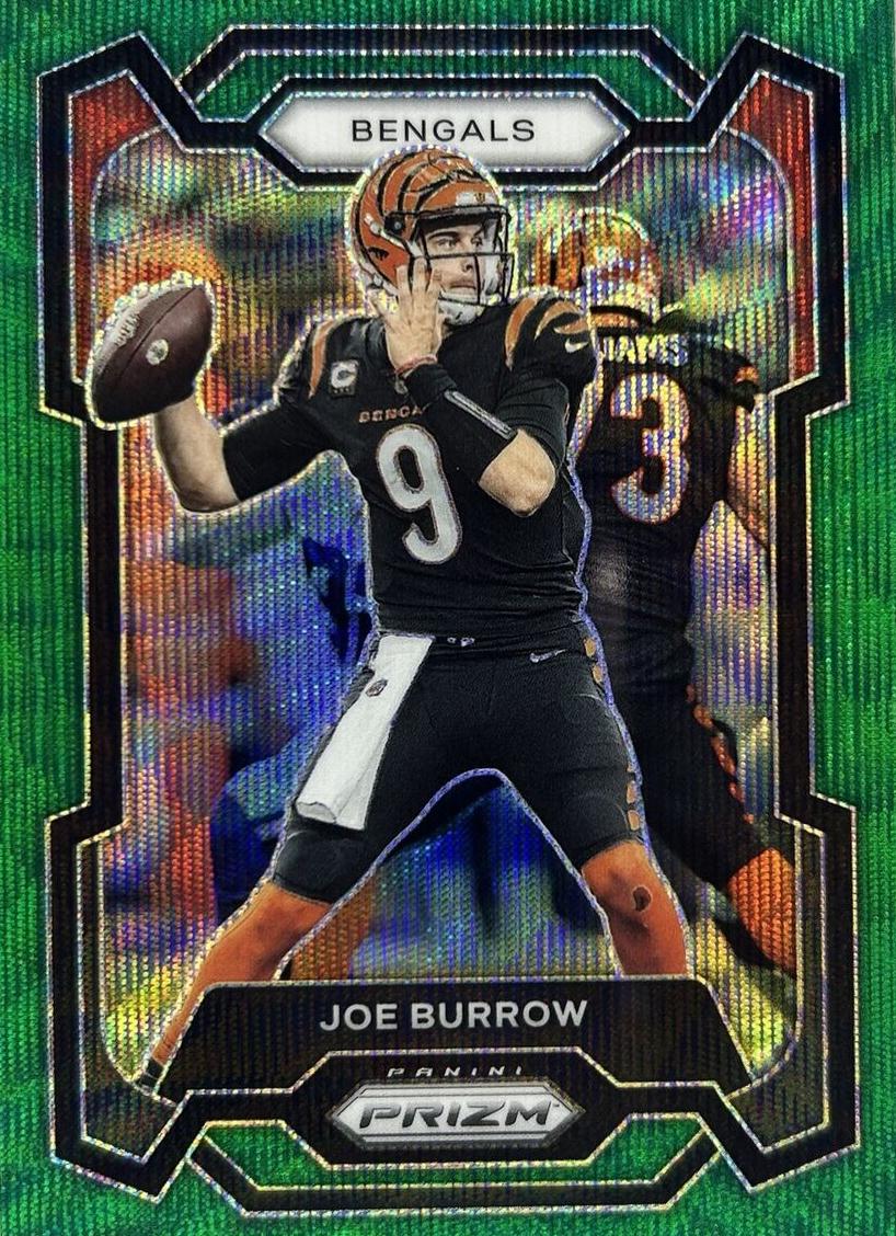 2023 Panini Prizm Football Green Wave Joe Burrow #57 PSA 9