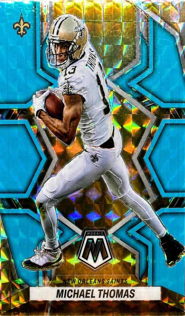 2022 Panini Mosaic Football Blue Fluorescent Michael Thomas #217