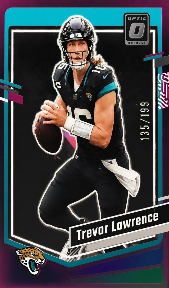 2023 Panini Clearly Donruss Football Purple Trevor Lawrence #23 PSA 9