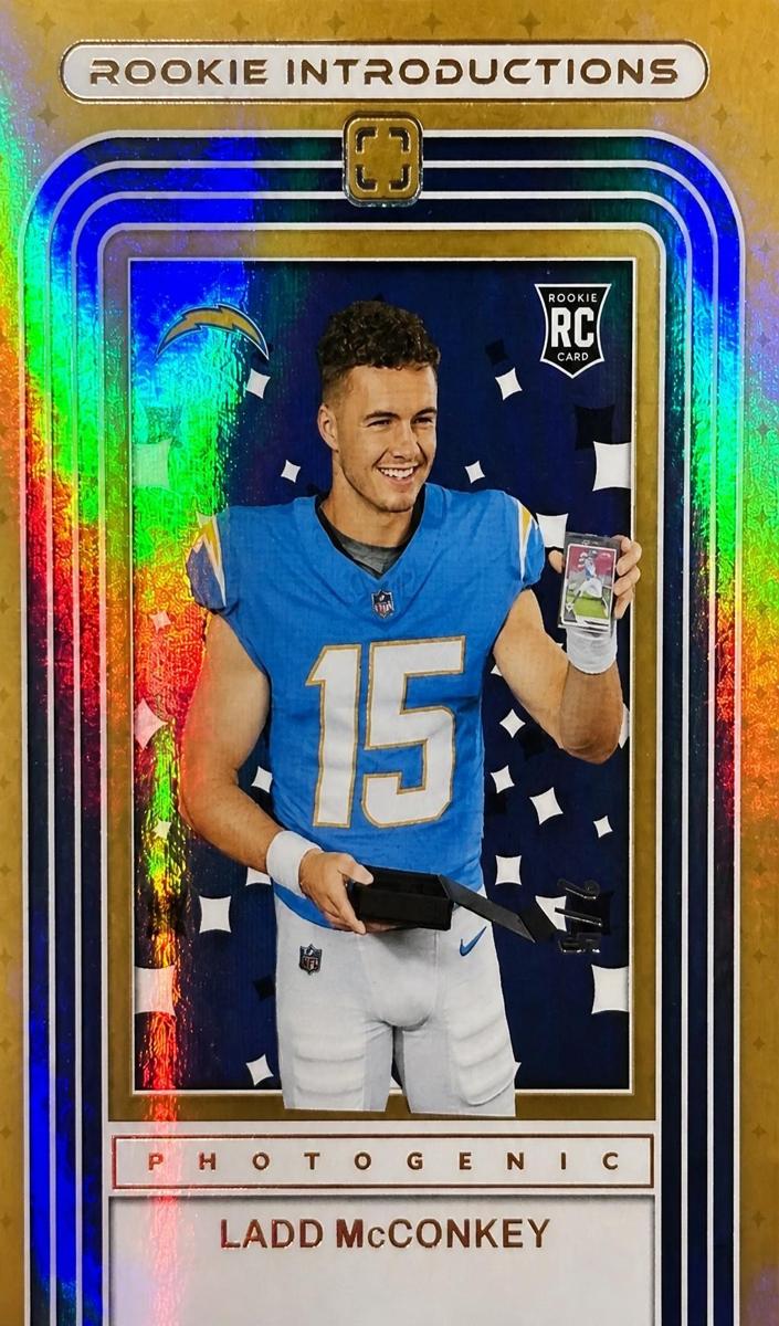 2024 Panini PhotoGenic Football Gold Ladd McConkey #3