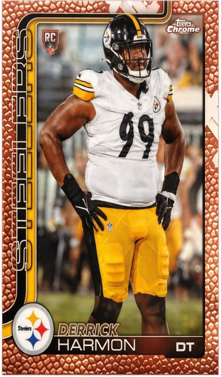 2025 Topps Chrome Football Football Leather Refractor Derrick Harmon #361