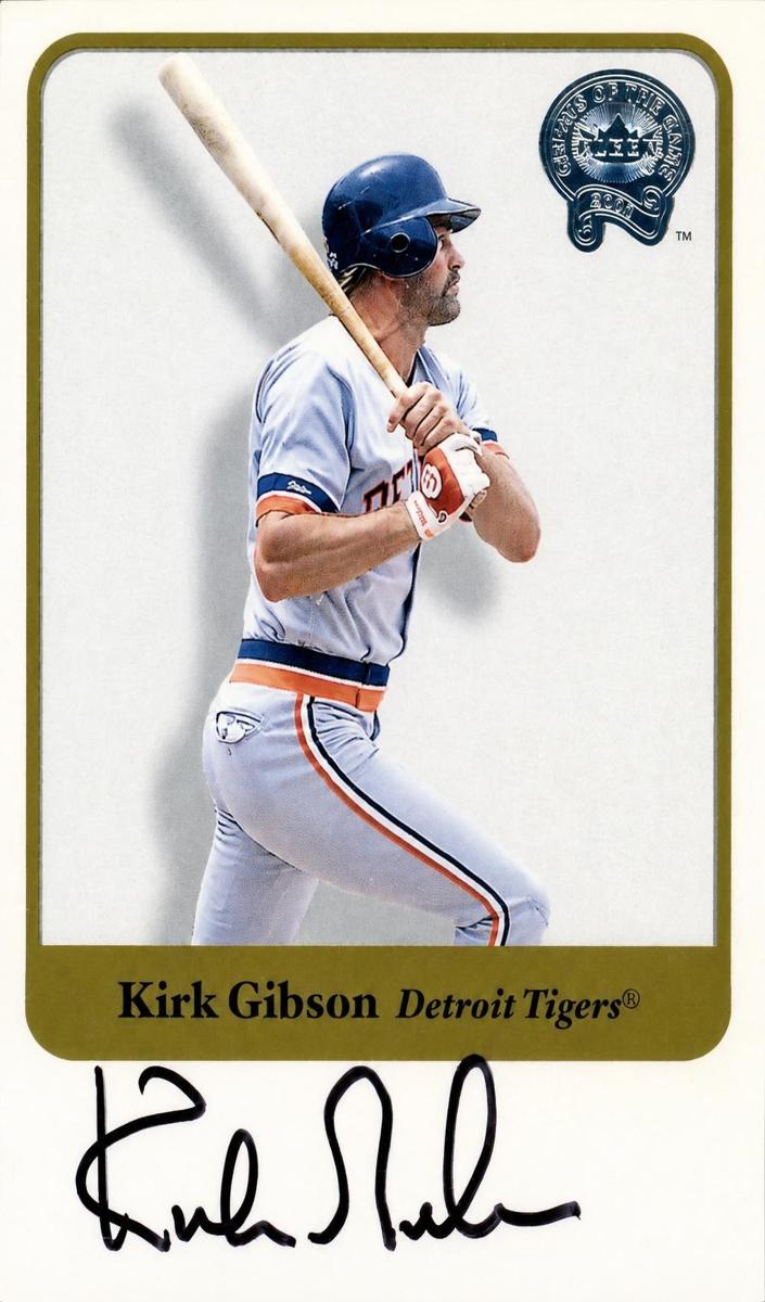2001 Fleer Greats of the Game Baseball Kirk Gibson #NNO