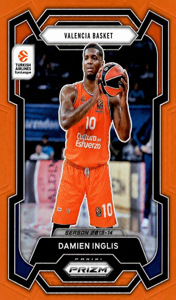 2023 Panini Prizm Turkish Airlines EuroLeague Basketball Orange Damien Inglis #199