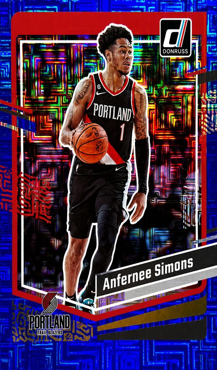 2023 Panini Donruss Basketball Choice Blue Anfernee Simons #97