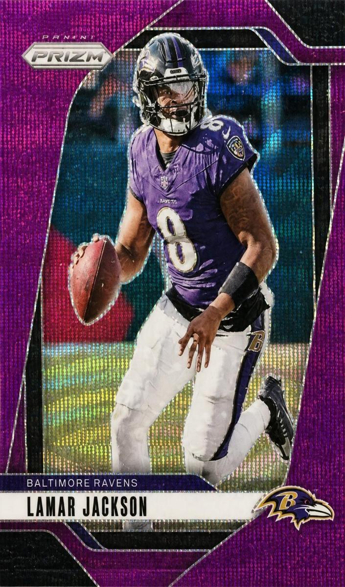 2024 Panini Prizm Football Purple Wave Lamar Jackson #19