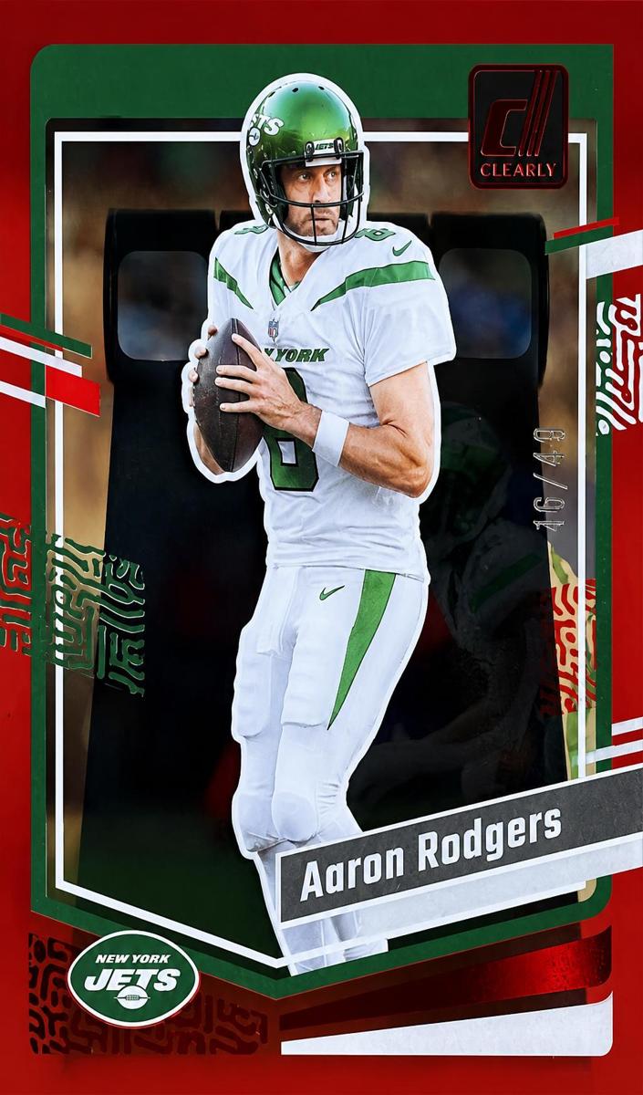 2023 Panini Clearly Donruss Football Red Aaron Rodgers #38