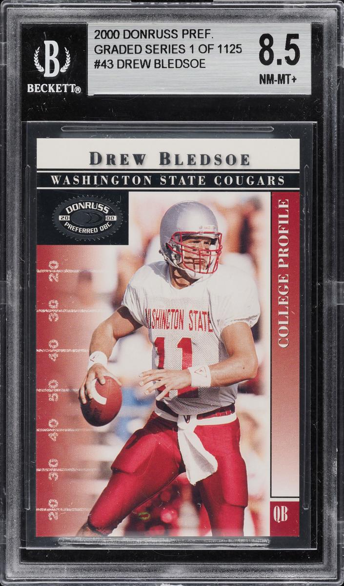 2000 Donruss Preferred Football Drew Bledsoe #43 BGS 8