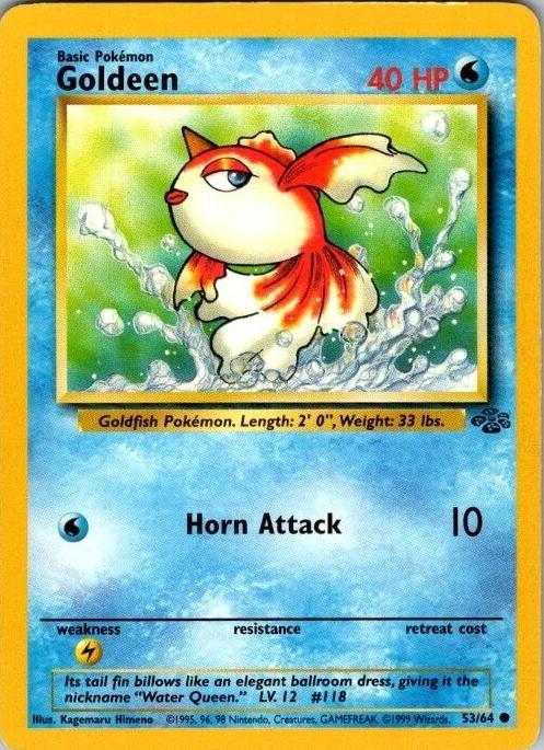 1999 Pokemon Jungle Goldeen #53