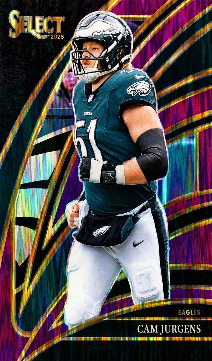 2025 Panini Select Football Purple Shock Cam Jurgens #292