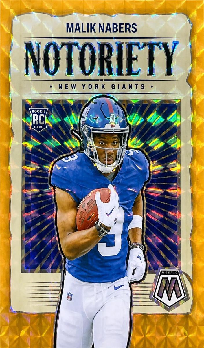 2024 Panini Mosaic Football Orange Fluorescent Malik Nabers #23