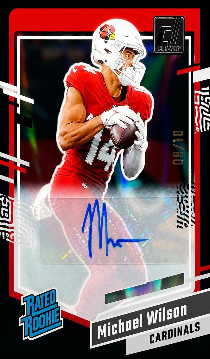 2023 Panini Clearly Donruss Football Black Michael Wilson #76