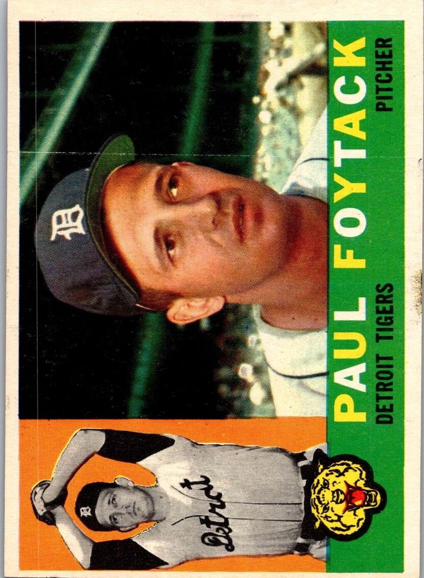 1960 Topps Baseball Paul Foytack #364
