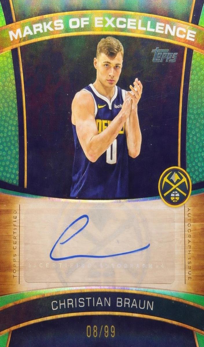 2025 Topps Basketball Green Rainbow Christian Braun #ME-CB