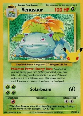 2021 Pokemon Celebrations Classic Collection Venusaur #15 PSA 10