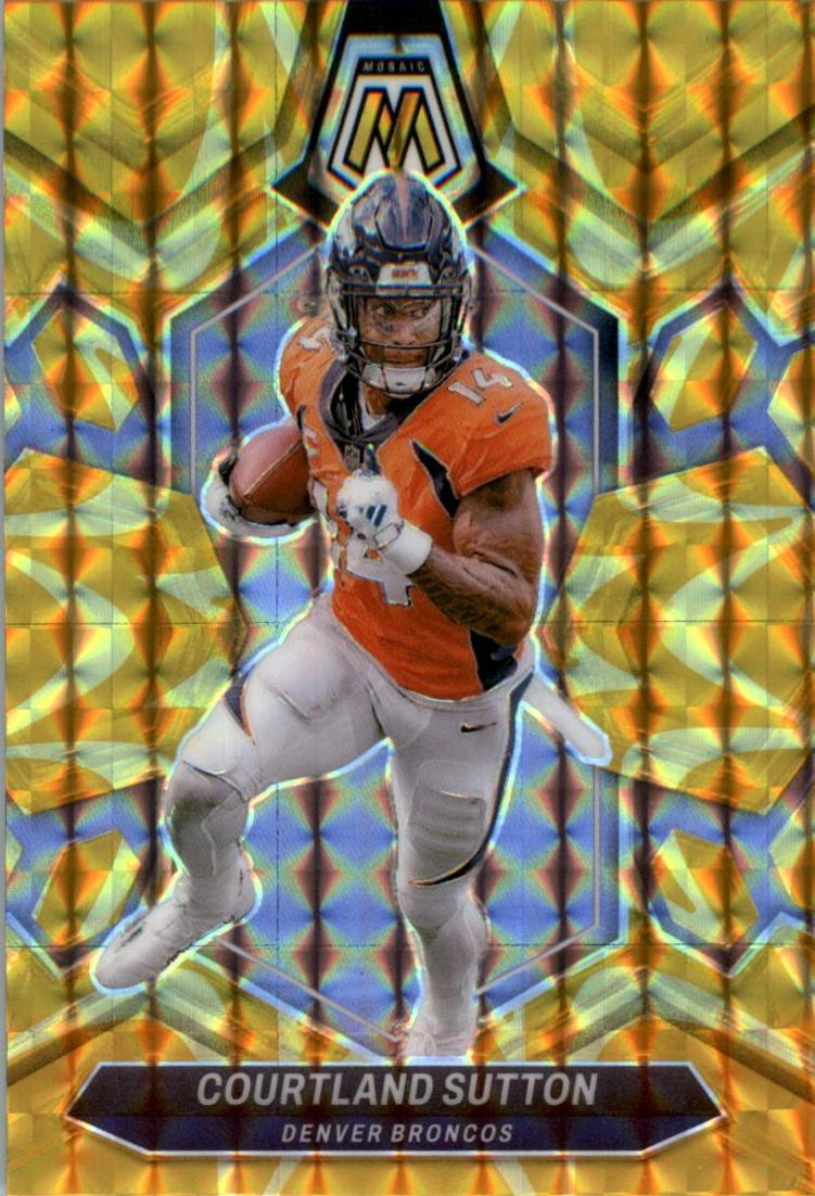 2024 Panini Mosaic Football Reactive Yellow Courtland Sutton #66