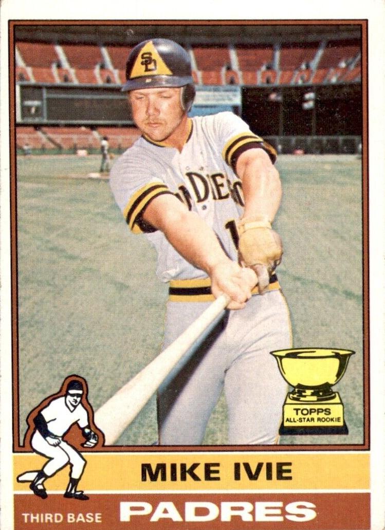 1976 Topps Baseball Mike Ivie #134