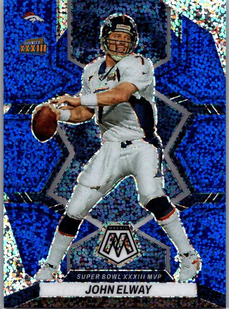 2022 Panini Mosaic Football Blue Sparkle John Elway #297