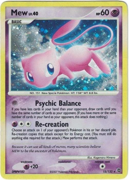 2007 Pokemon Diamond & Pearl Secret Wonders Mew #15 PSA 8