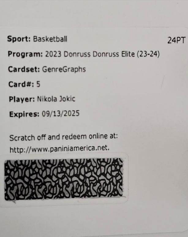 2023 Donruss Elite Basketball Nikola Jokic #GG-NJD