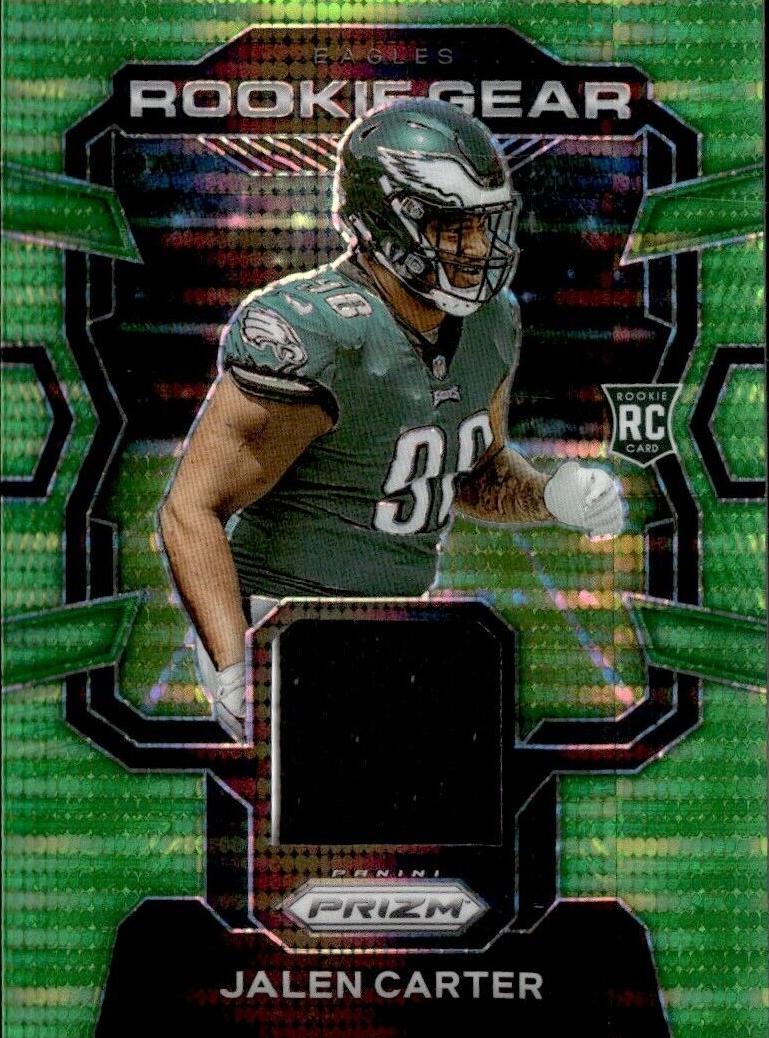 2023 Panini Prizm Football Neon Green Pulsar Jalen Carter #RG-JC