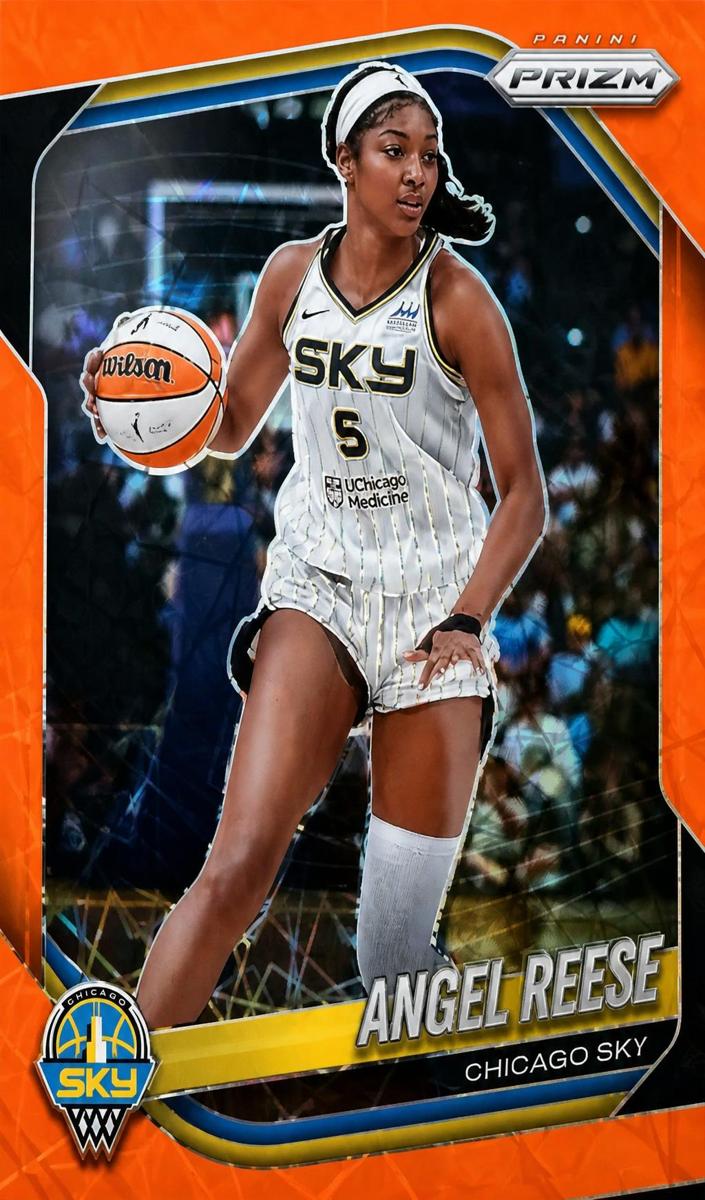 2025 Panini Prizm WNBA Basketball Orange Velocity Angel Reese #92