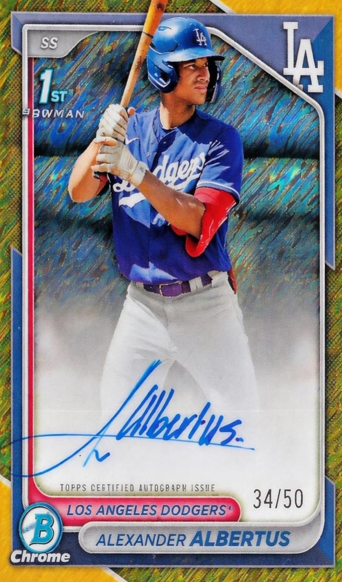 2024 Bowman Chrome Baseball Gold Shimmer Alexander Albertus #CPA-AAL