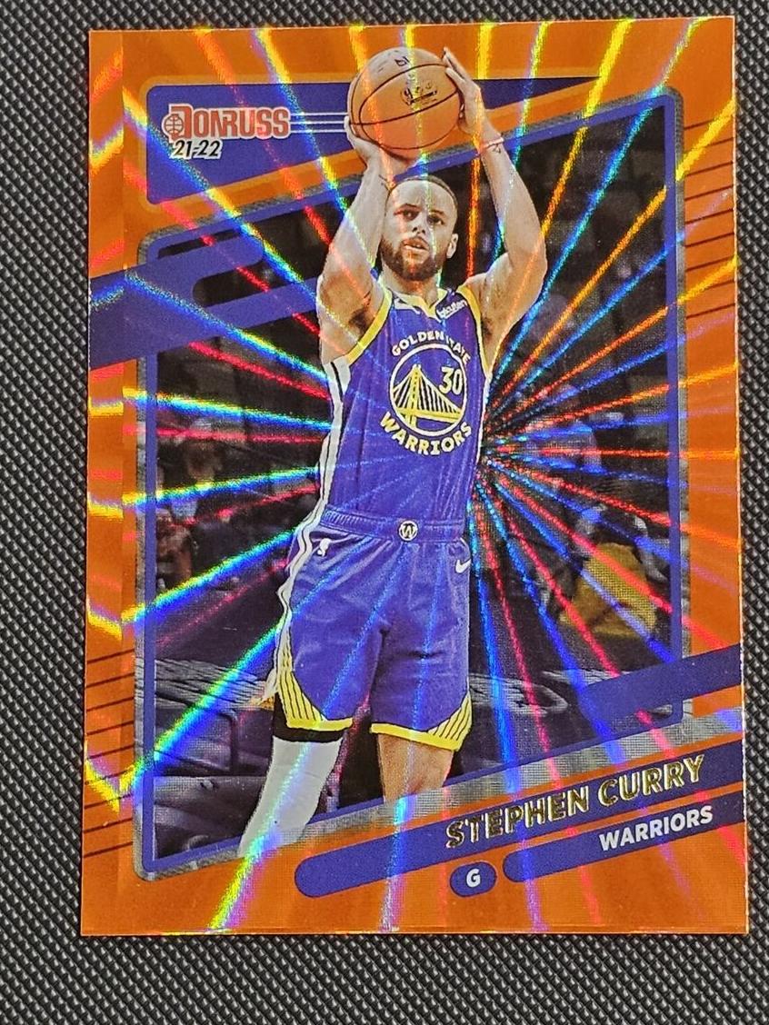 2021 Panini Donruss Basketball Holo Orange Laser Stephen Curry #68