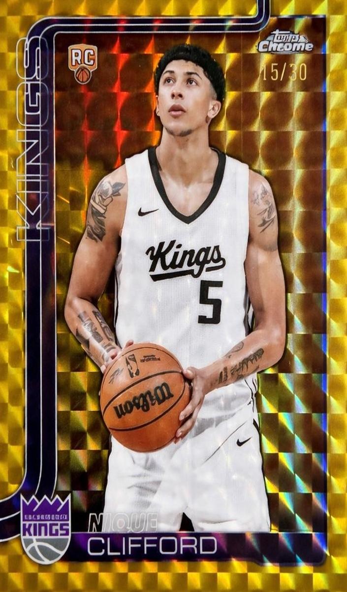 2025 Topps Chrome Basketball Geometric Gold Refractor Nique Clifford #274
