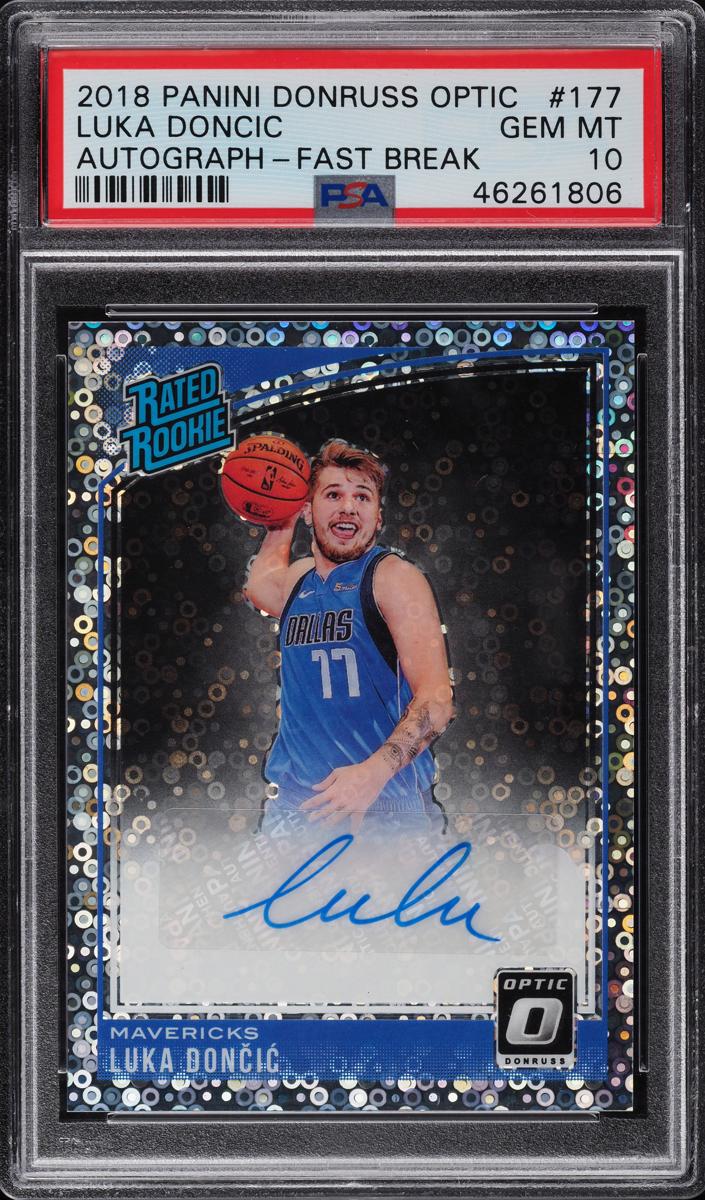 2018 Donruss Optic Basketball Fast Break Luka Doncic #177 PSA 8.5