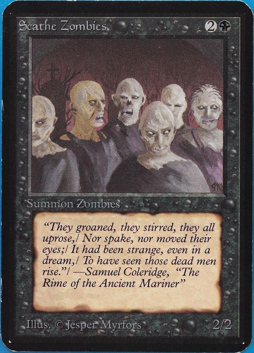 1993 Magic The Gathering Alpha Scathe Zombies #NNO