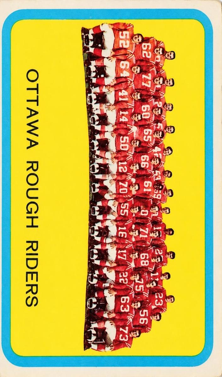 1963 Topps CFL Football Ottawa Rough Riders #58