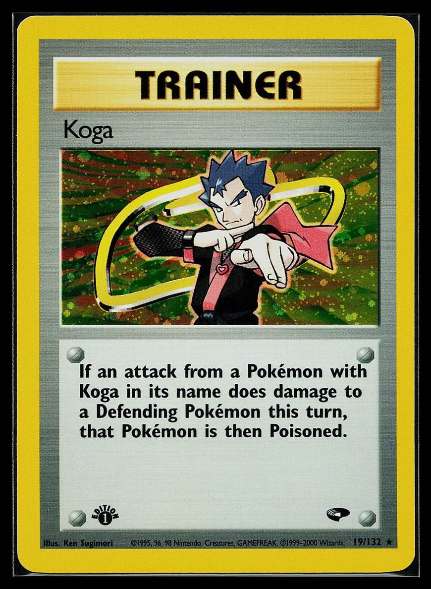 2000 Pokemon Gym Challenge 1st Edition Koga #19 PSA 9