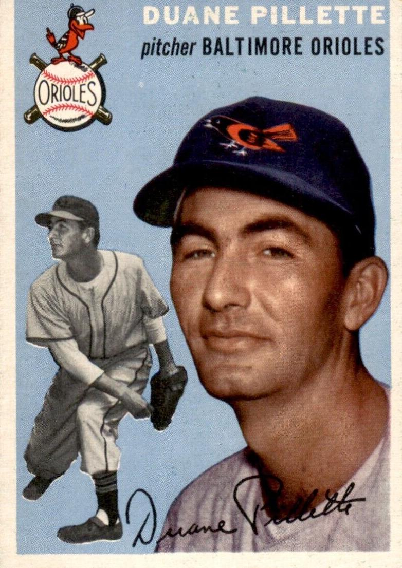 1954 Topps Baseball Duane Pillette #107 PSA 5.5