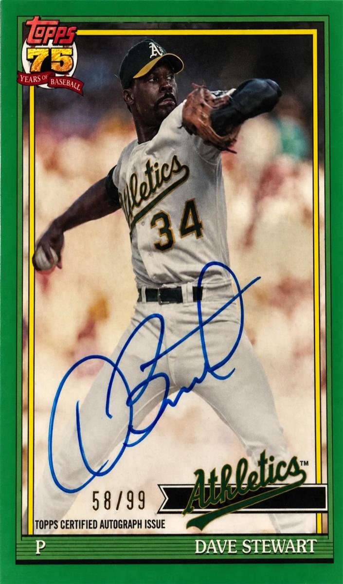 2026 Topps Baseball Green Dave Stewart #91A-STE