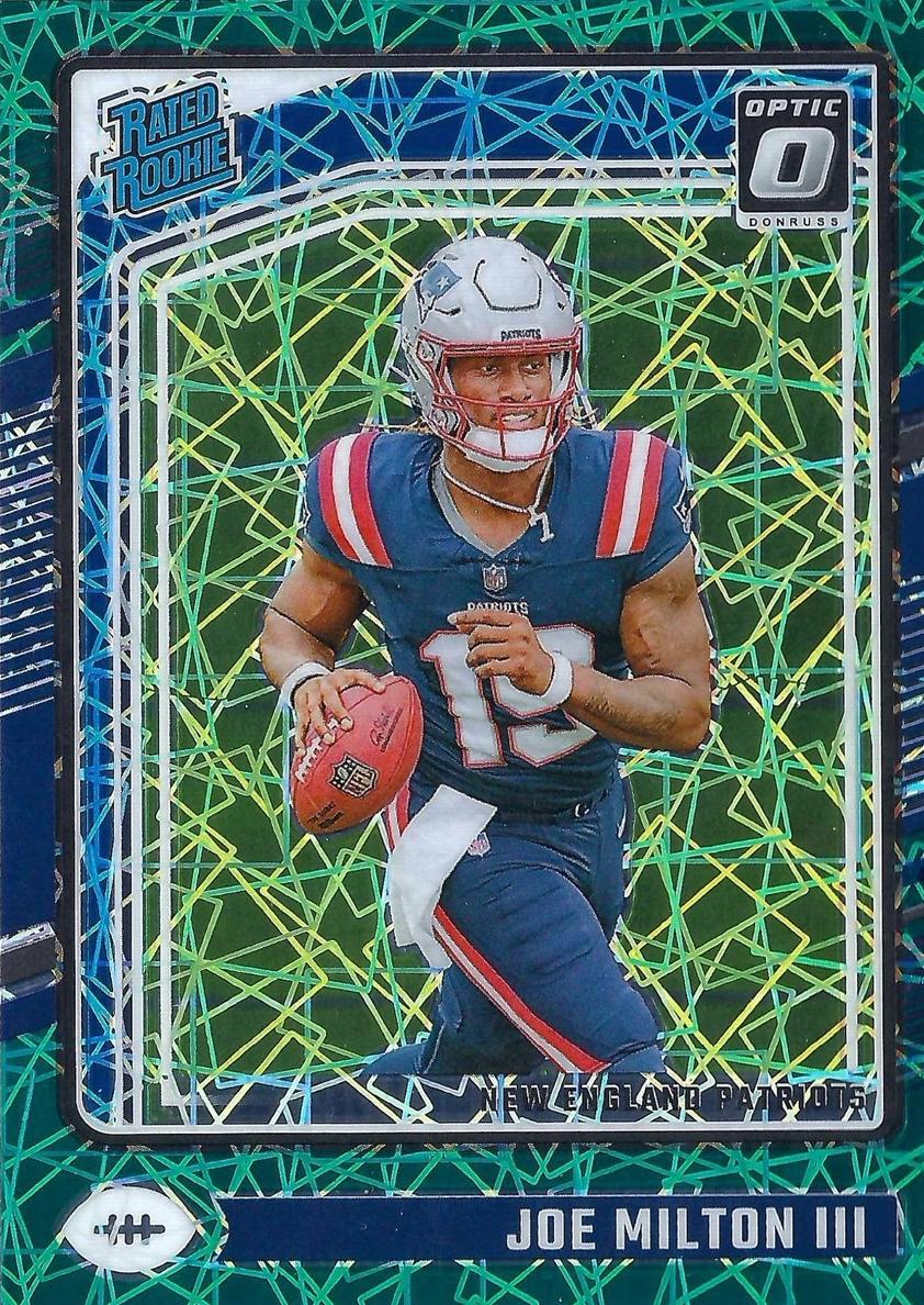 2024 Donruss Optic Football Teal Velocity Joe Milton III #255 SGC 9.5