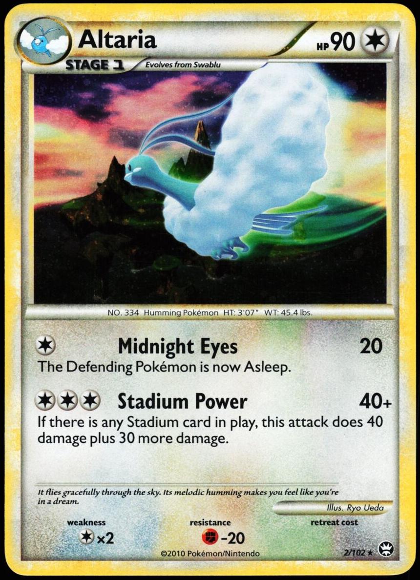 2010 Pokemon HeartGold & SoulSilver Triumphant Altaria #2
