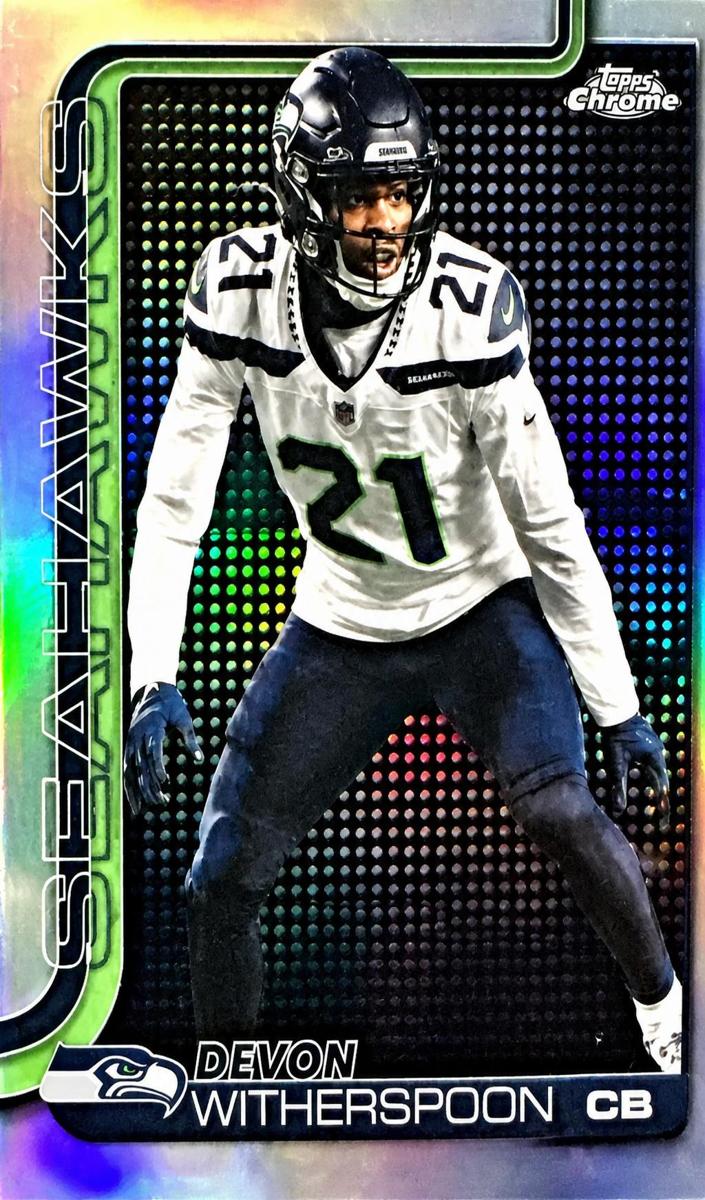 2025 Topps Chrome Football Lightboard Logo Variation Devon Witherspoon #277