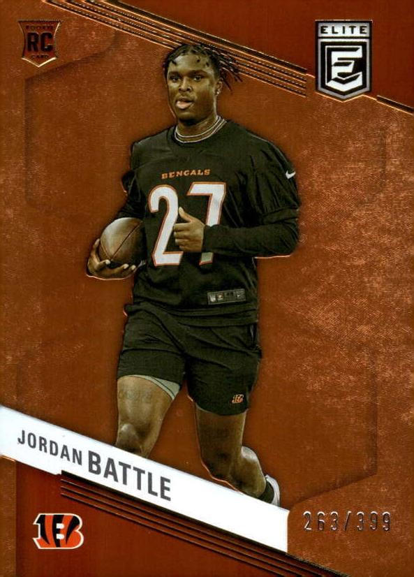 2023 Donruss Elite Football Orange Jordan Battle #158
