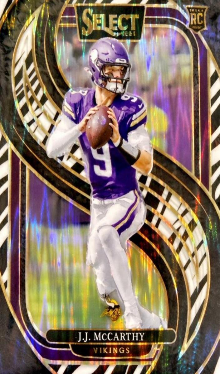 2024 Panini Select Football Zebra J.J. McCarthy #134 PSA 10