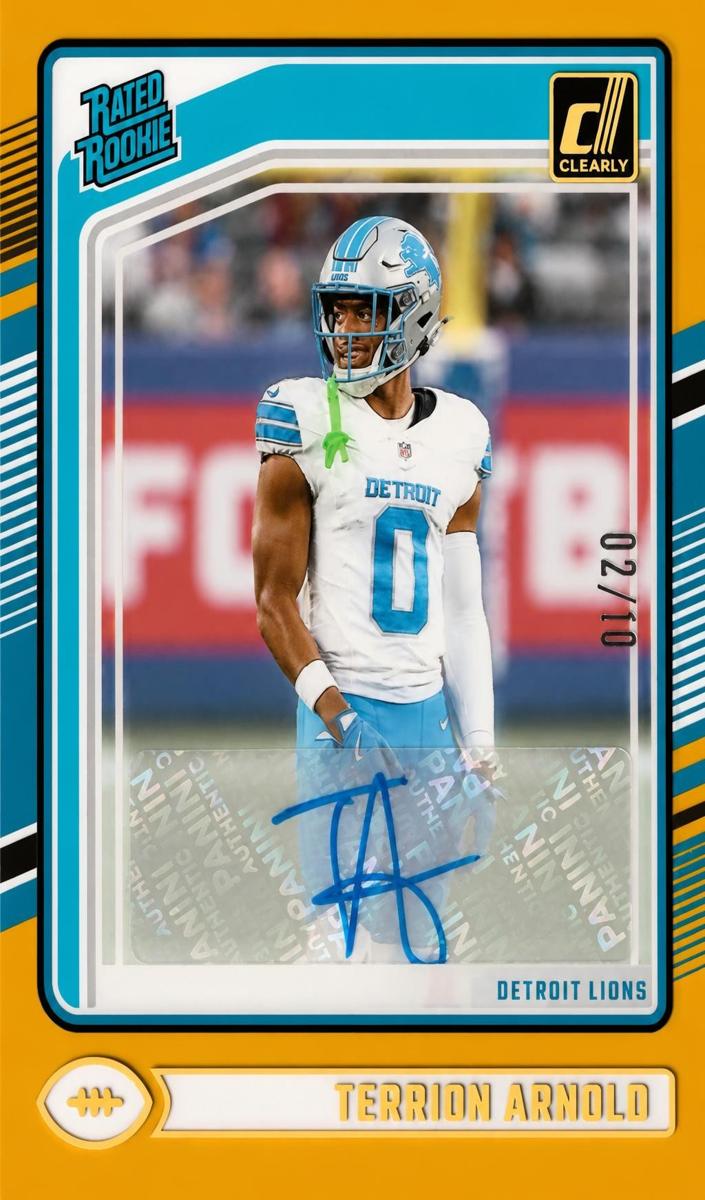 2024 Panini Clearly Donruss Football Gold Terrion Arnold #85
